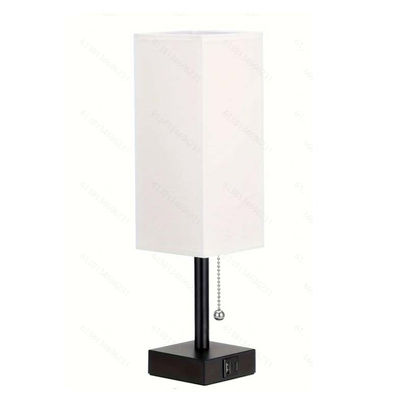 Linen 90 square desk lamp zipper switch three color temperature variable light AC USB charging - Free Shipping - aurelia-clothing-8955