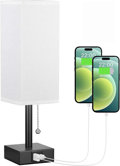 Linen 90 square desk lamp zipper switch three color temperature variable light AC USB charging - Free Shipping - aurelia-clothing-8955