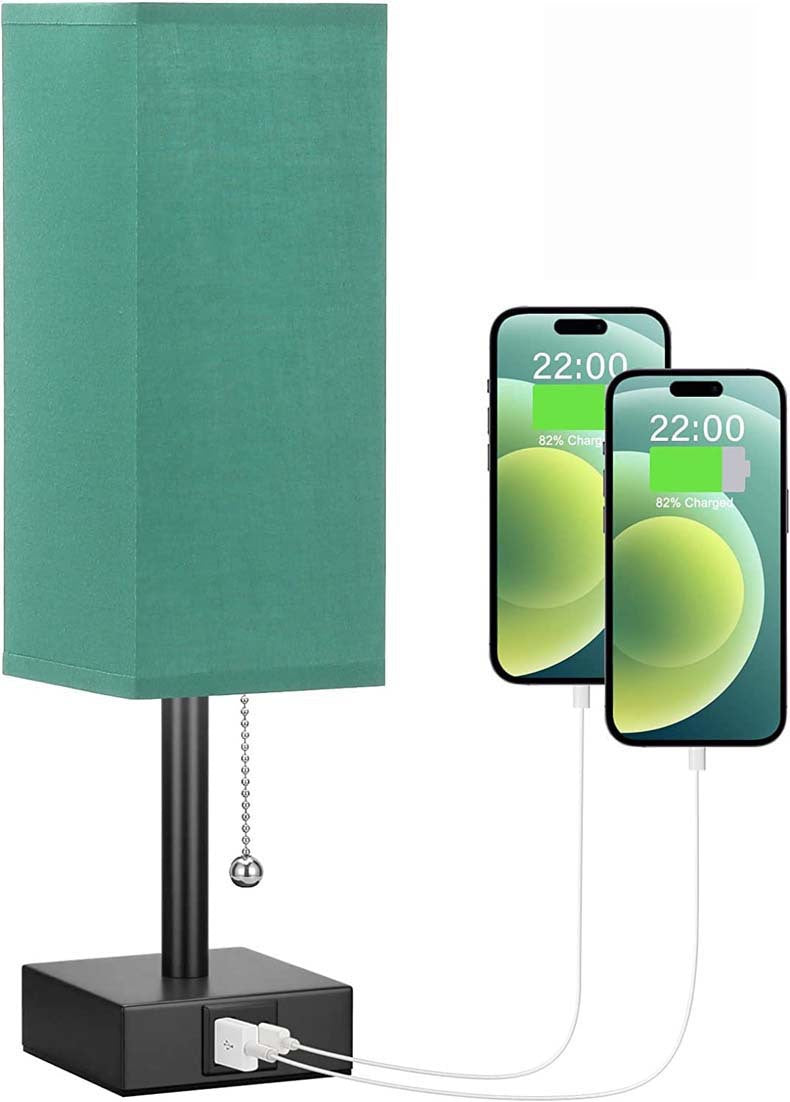 Linen 90 square desk lamp zipper switch three color temperature variable light AC USB charging - Free Shipping - aurelia-clothing-8955