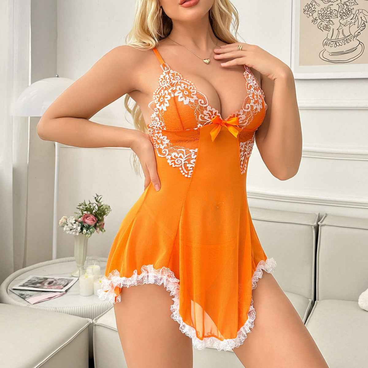 Lingerie Mesh Style Lounge Attire-Free Shipping - aurelia-clothing-8955