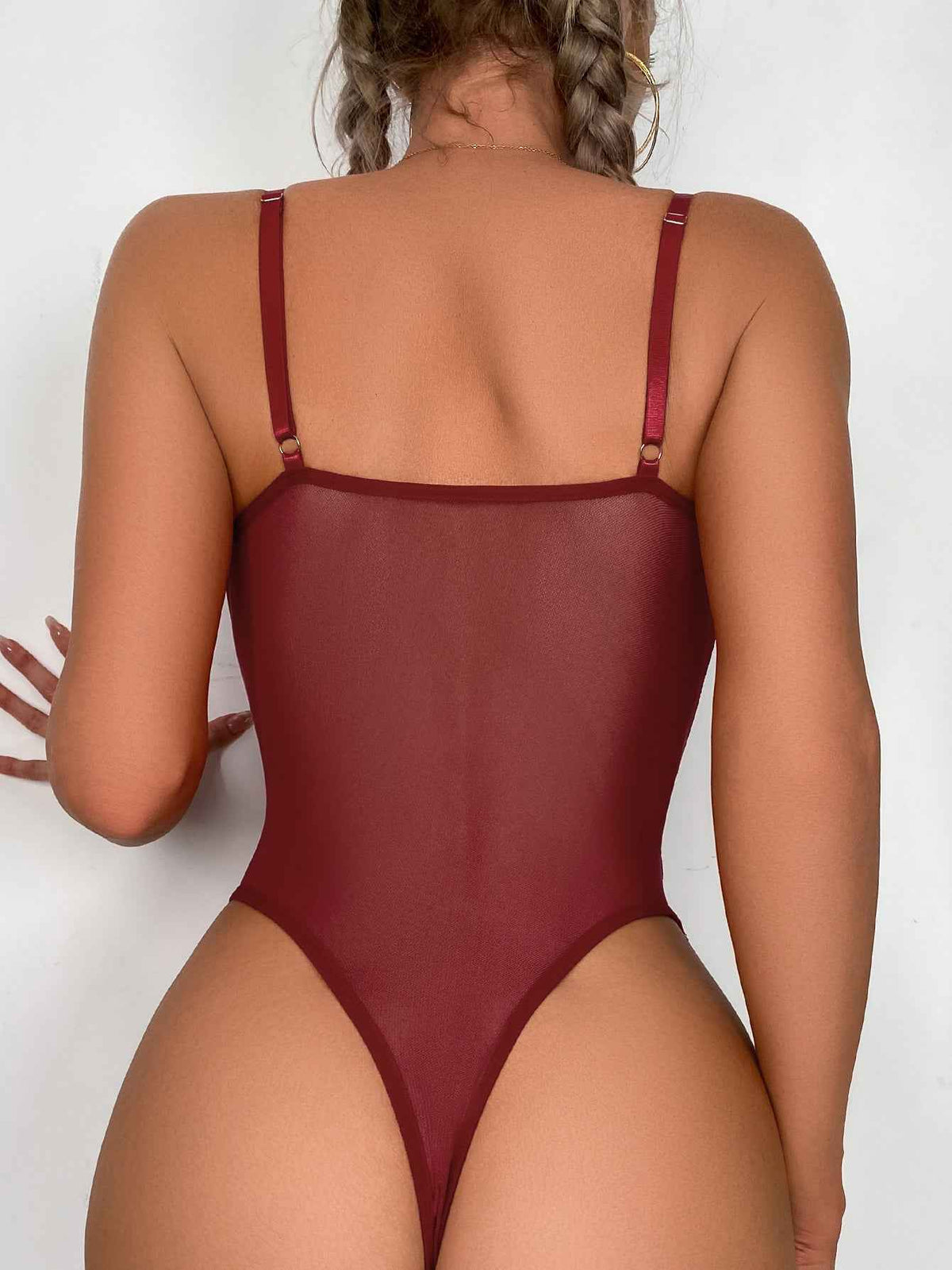 Lingerie Ribbon Sheer Cutout Romper-Free Shipping - aurelia-clothing-8955