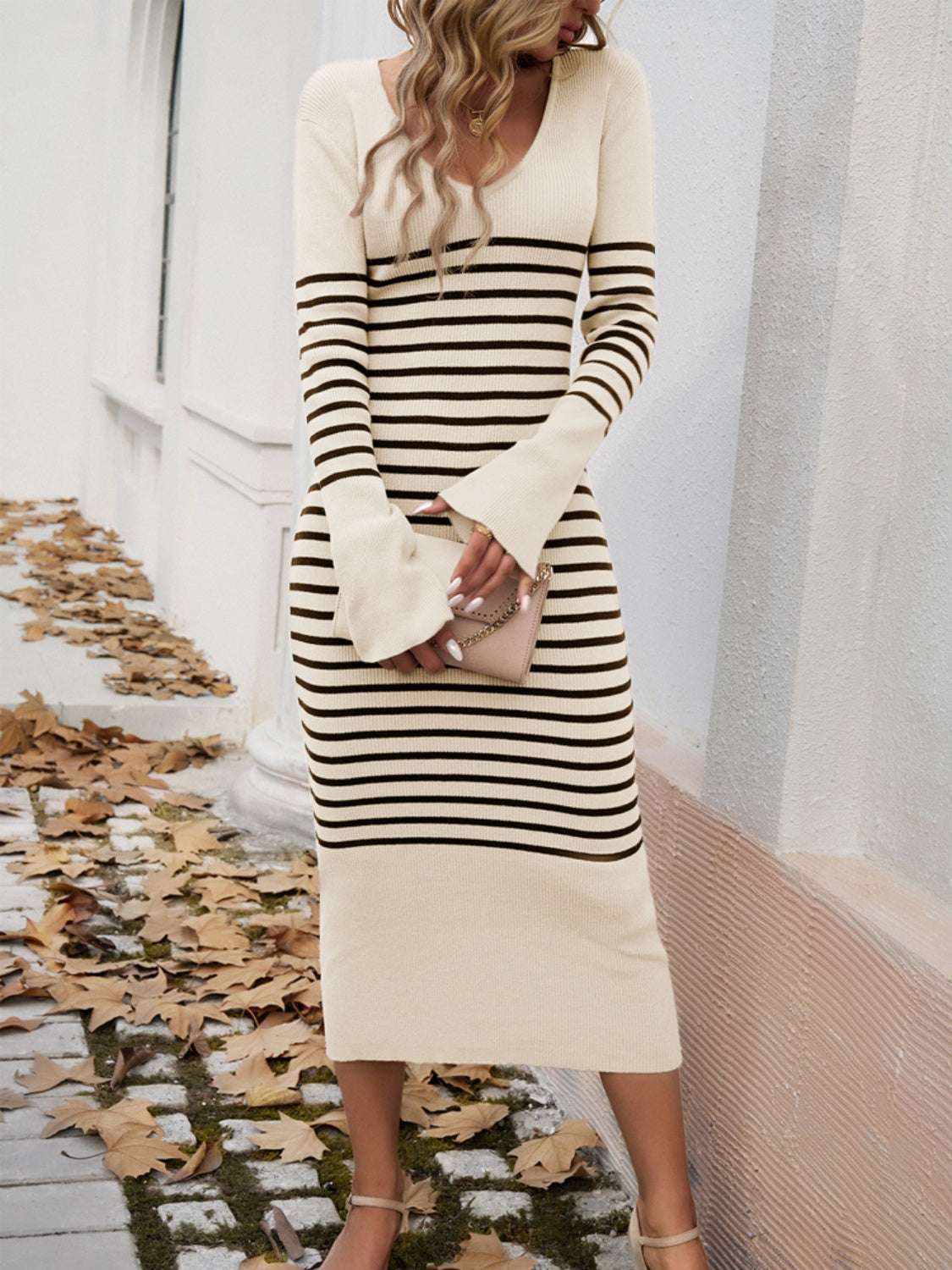 Long Sleeve Sweater Dress-Free Shipping - aurelia-clothing-8955