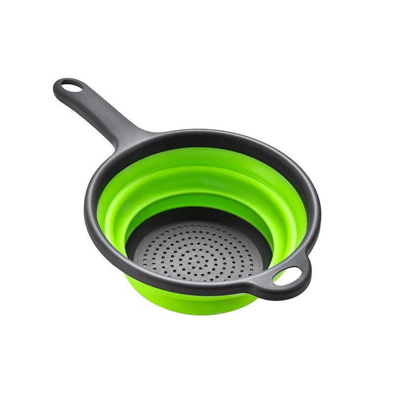 Long handle PPTPR folding drainage basket retractable water filter basket fruit and vegetable water filter tray - Free Shipping - aurelia-clothing-8955