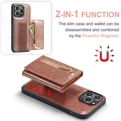 M3 For iPhone 14 Pro Max Glitter Wallet Protective Case iPhone 14 Pro Two In One Magnetic Phone Case - Free Shipping - aurelia-clothing-8955