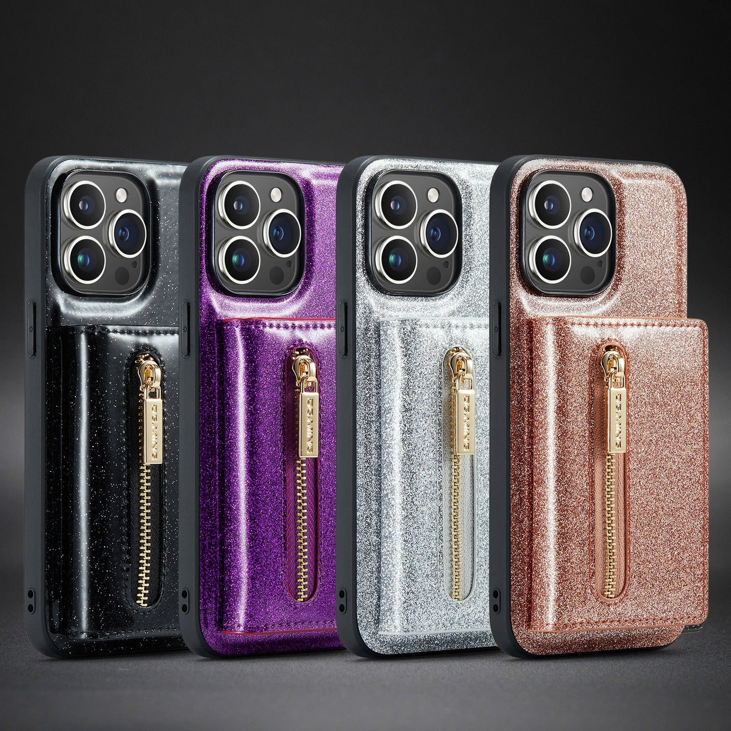 M3 For iPhone 14 Pro Max Glitter Wallet Protective Case iPhone 14 Pro Two In One Magnetic Phone Case - Free Shipping - aurelia-clothing-8955