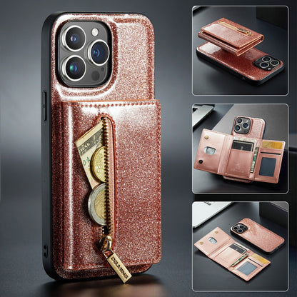 M3 For iPhone 14 Pro Max Glitter Wallet Protective Case iPhone 14 Pro Two In One Magnetic Phone Case - Free Shipping - aurelia-clothing-8955