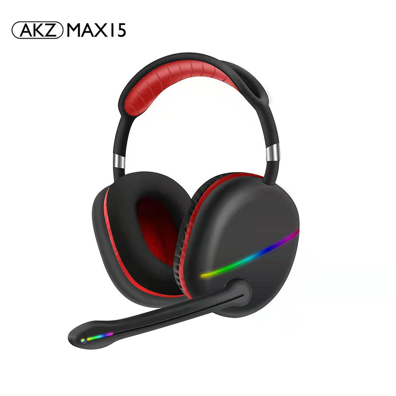 MAX15 New RGB Headset Bluetooth Headset External Microphone Subwoofer Long Battery Life Gaming Headset - Free Shipping - aurelia-clothing-8955