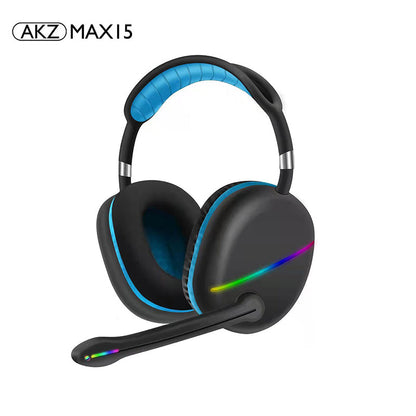 MAX15 New RGB Headset Bluetooth Headset External Microphone Subwoofer Long Battery Life Gaming Headset - Free Shipping - aurelia-clothing-8955