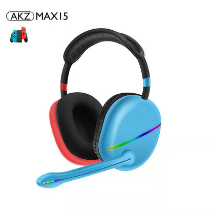 MAX15 New RGB Headset Bluetooth Headset External Microphone Subwoofer Long Battery Life Gaming Headset - Free Shipping - aurelia-clothing-8955