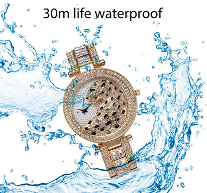 MISSFOX V227  Women Quartz Watch Fashion Bling Casual Ladies Watch Female Quartz Gold Watch Crystal Diamond Leopard For Women Clock - Free Shipping - aurelia-clothing-8955