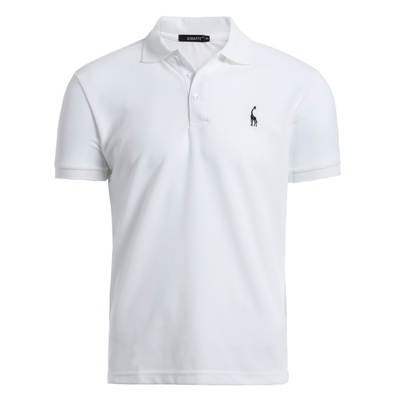 Man Polo Shirt Mens Casual Deer Embroidery Cotton Polo shirt Men Short Sleeve High Quantity polo men - Free Shipping - aurelia-clothing-8955