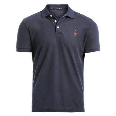 Man Polo Shirt Mens Casual Deer Embroidery Cotton Polo shirt Men Short Sleeve High Quantity polo men - Free Shipping - aurelia-clothing-8955