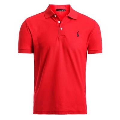 Man Polo Shirt Mens Casual Deer Embroidery Cotton Polo shirt Men Short Sleeve High Quantity polo men - Free Shipping - aurelia-clothing-8955