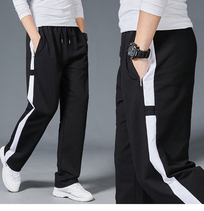 Men Loose Sport Running Stripe Sweatpants Fitness Training Pants Mens Straight Trousers Tracksuit Jogging Sportswear - Free Shipping - aurelia-clothing-8955