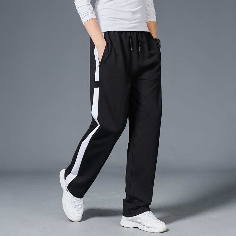Men Loose Sport Running Stripe Sweatpants Fitness Training Pants Mens Straight Trousers Tracksuit Jogging Sportswear - Free Shipping - aurelia-clothing-8955