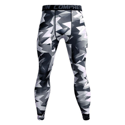 Mens Camo Compression Pants Fit wear Jogging Leggings -  Free Shipping - aurelia-clothing-8955