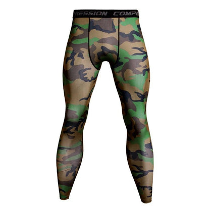 Mens Camo Compression Pants Fit wear Jogging Leggings -  Free Shipping - aurelia-clothing-8955