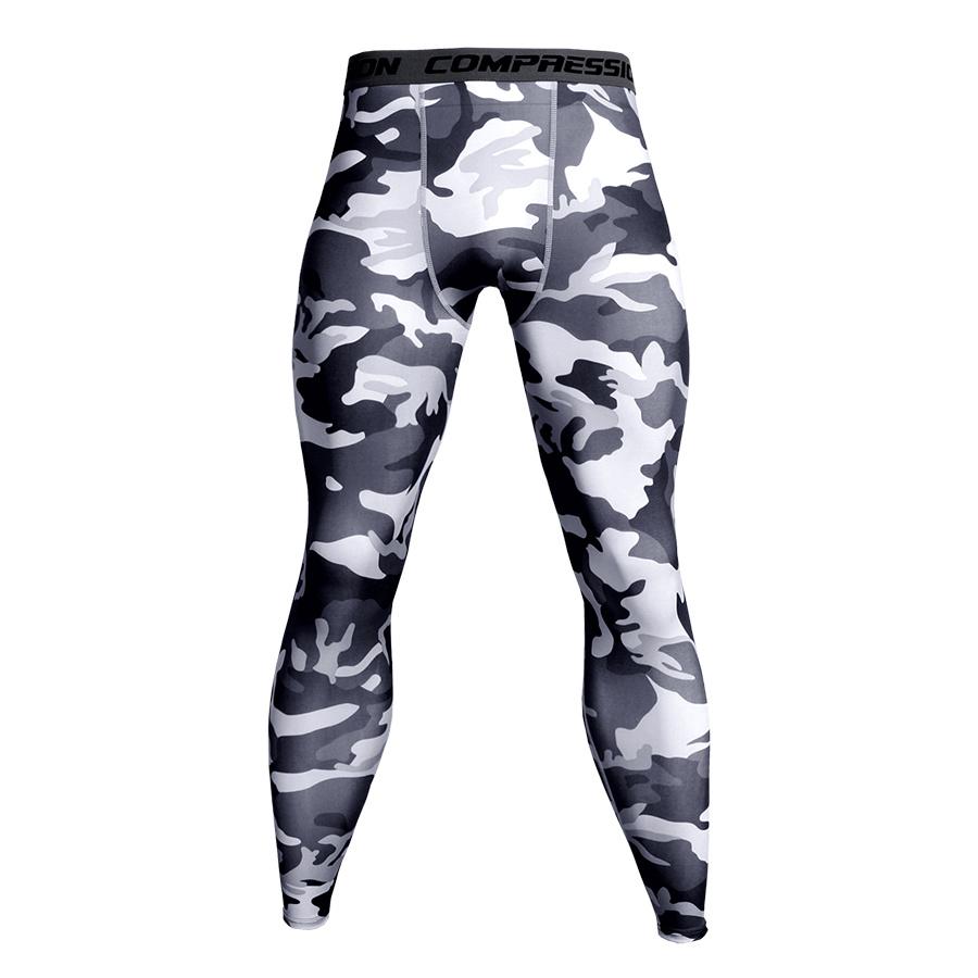 Mens Camo Compression Pants Fit wear Jogging Leggings -  Free Shipping - aurelia-clothing-8955