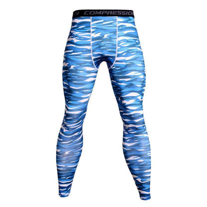 Mens Camo Compression Pants Fit wear Jogging Leggings -  Free Shipping - aurelia-clothing-8955