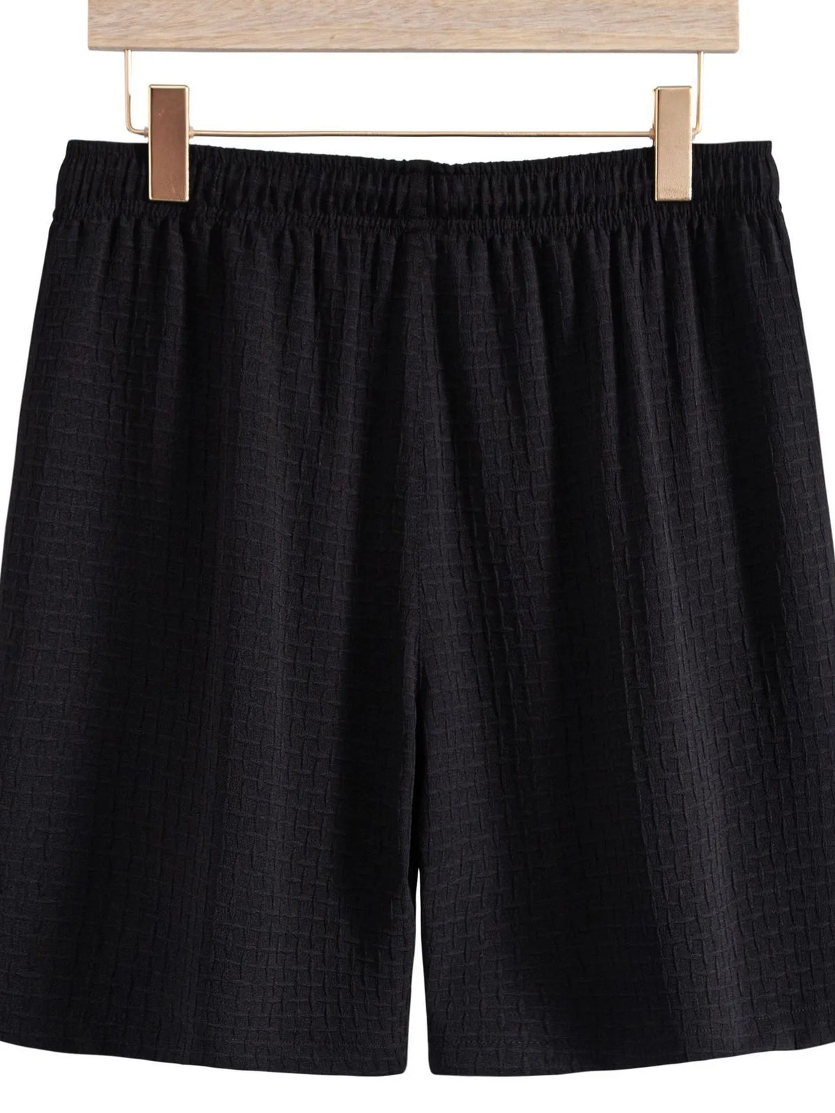 Mens Classic Textured Shorts with Elastic Waist - Free Shipping - aurelia-clothing-8955