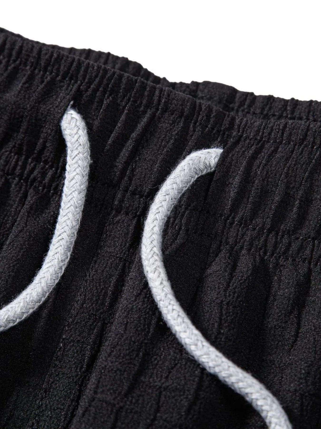 Mens Classic Textured Shorts with Elastic Waist - Free Shipping - aurelia-clothing-8955