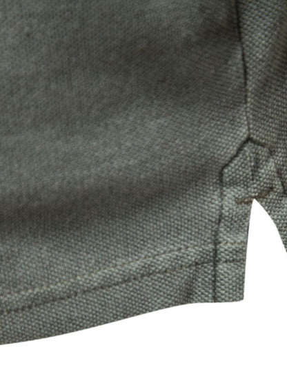 Mens Collared Neck Button Detail Short Sleeve Polo - aurelia-clothing-8955