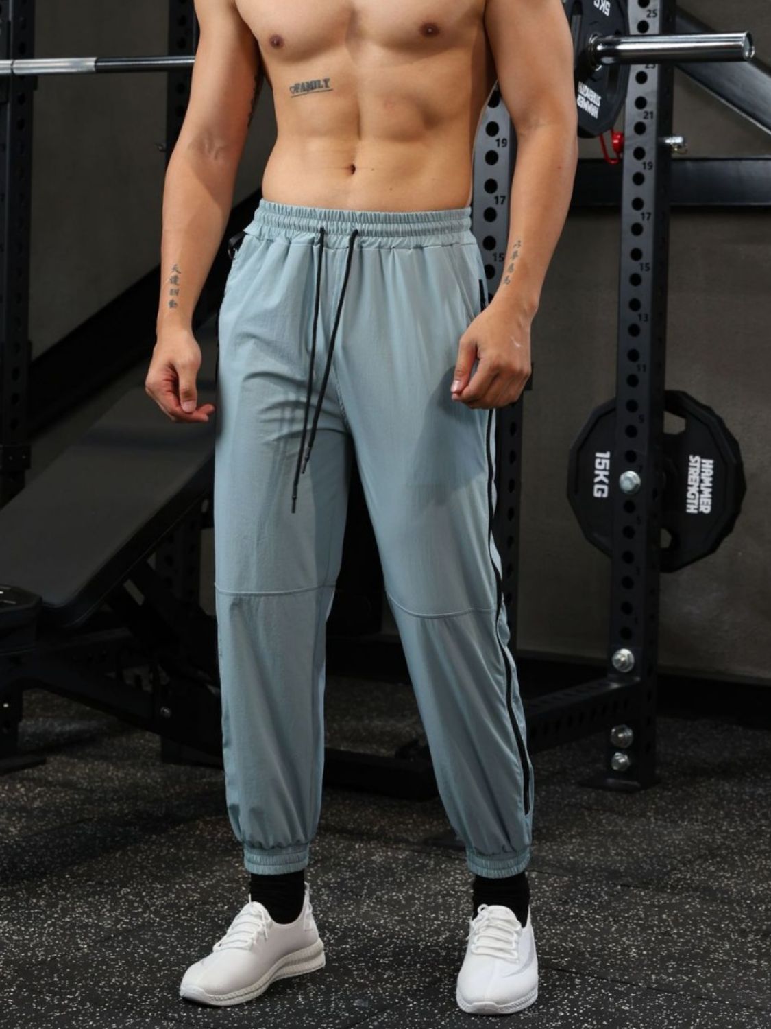 Mens Drawstring Solid Color Joggers-Free Shipping - aurelia-clothing-8955