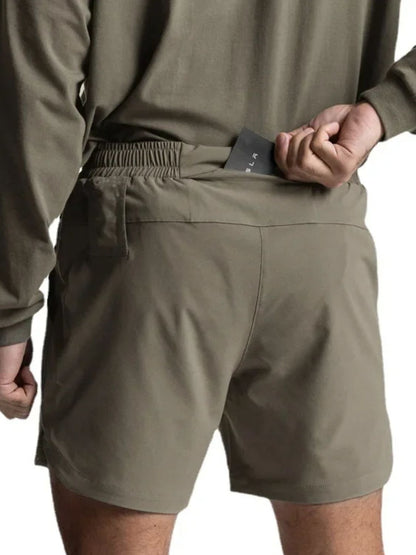 Mens Elastic Waist Active Shorts-Free Shipping - aurelia-clothing-8955