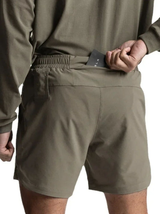 Mens Elastic Waist Active Shorts-Free Shipping - aurelia-clothing-8955