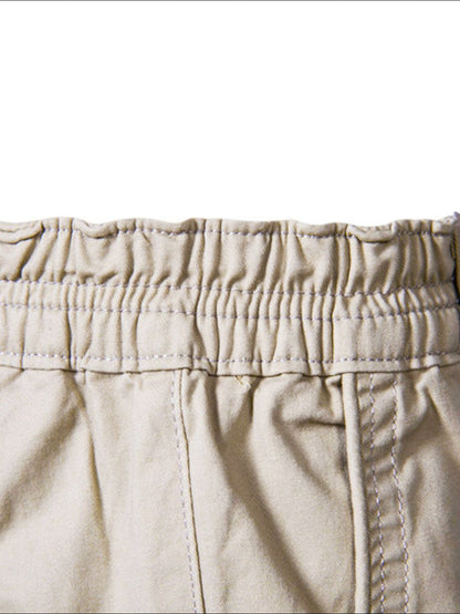 Mens Elastic Waist Shorts with Pockets - Free Shipping - aurelia-clothing-8955
