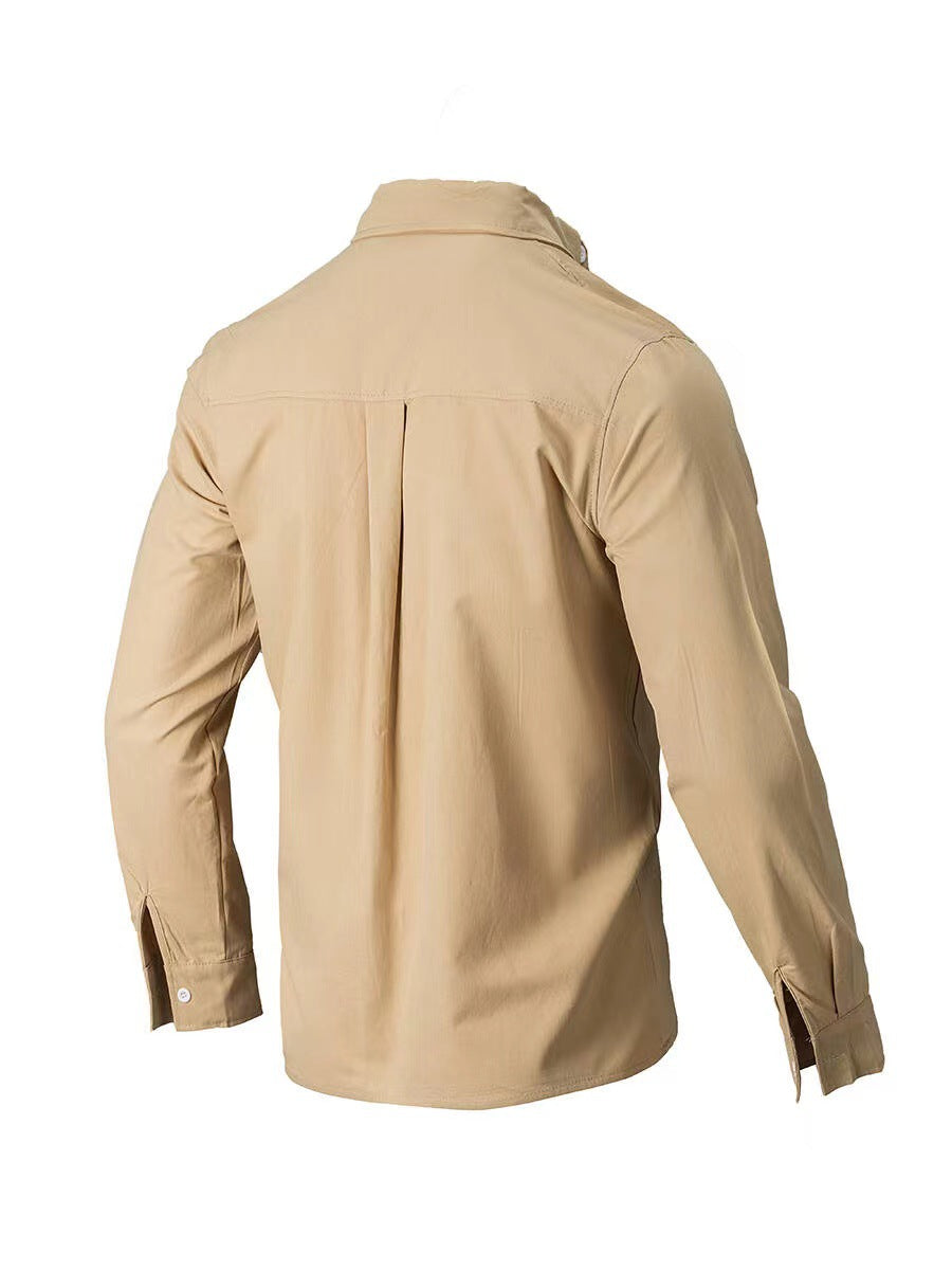 Mens Full Size Collared Neck Button Down Shirt Plus Size - aurelia-clothing-8955