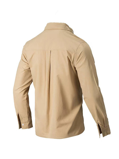 Mens Full Size Collared Neck Button Down Shirt Plus Size - aurelia-clothing-8955