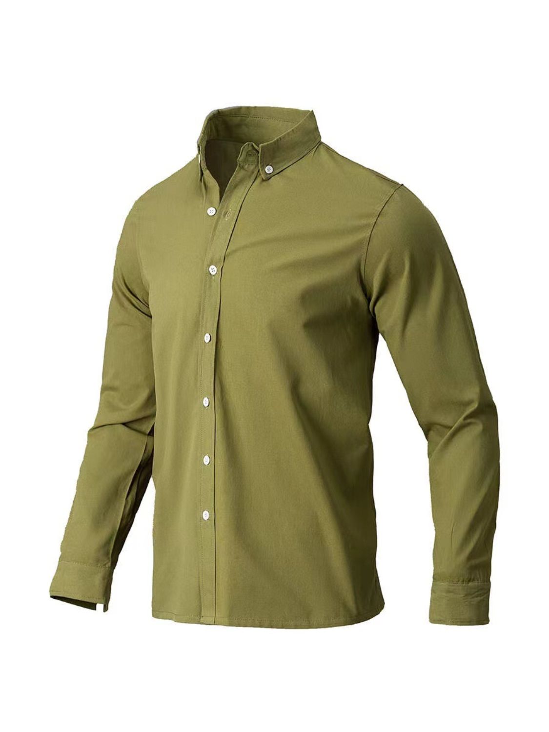 Mens Full Size Collared Neck Button Down Shirt Plus Size - aurelia-clothing-8955