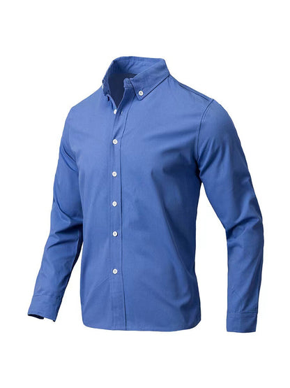 Mens Full Size Collared Neck Button Down Shirt Plus Size - aurelia-clothing-8955