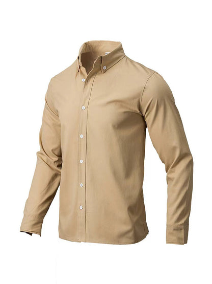 Mens Full Size Collared Neck Button Down Shirt Plus Size - aurelia-clothing-8955
