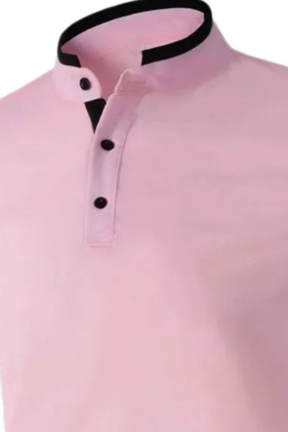 Mens Full Size Stand Collar Contrast Short Sleeve Polo Plus Size - aurelia-clothing-8955