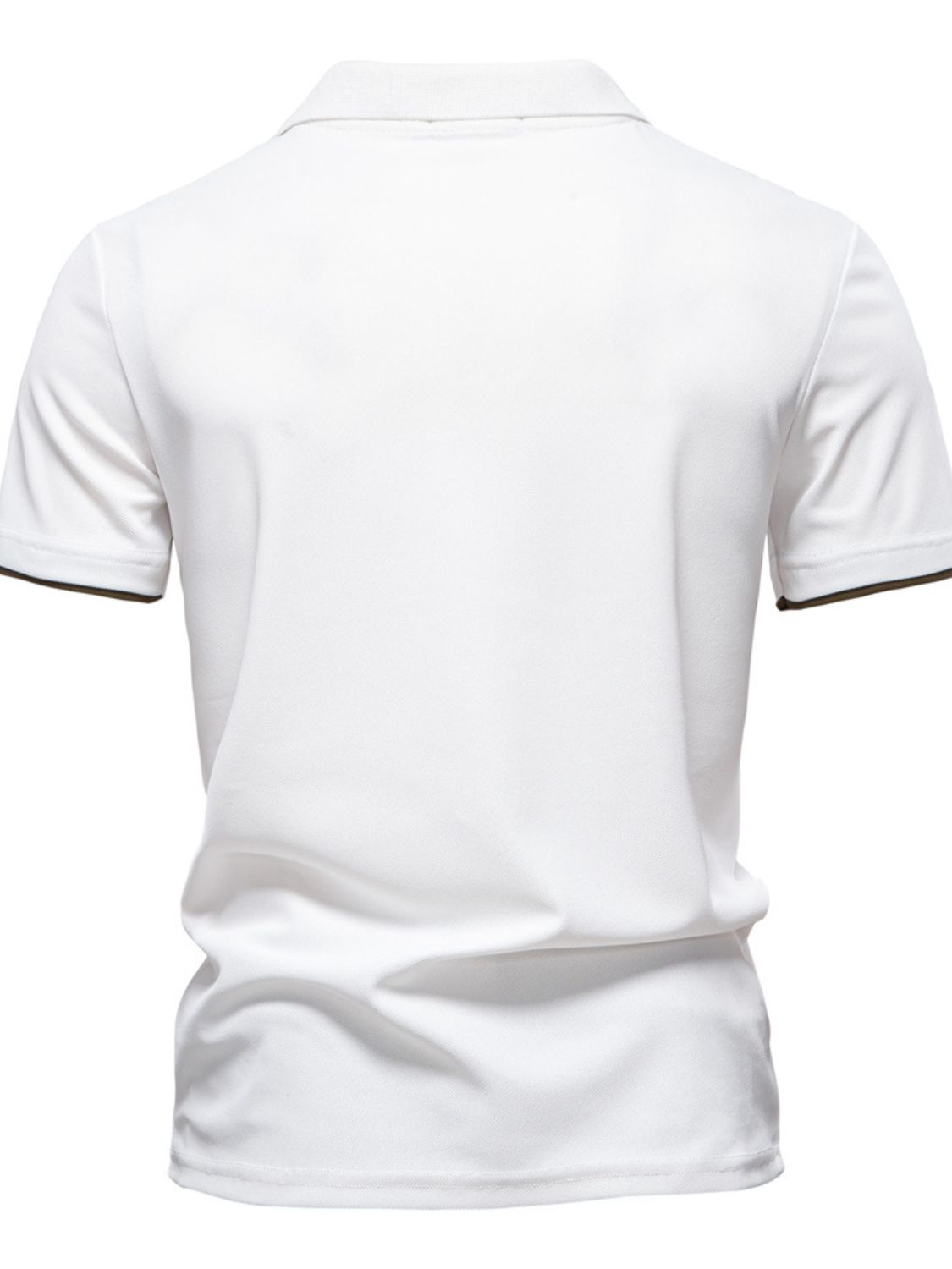 Mens Giraffe Embroidered Collared Neck Contrast Polo - aurelia-clothing-8955