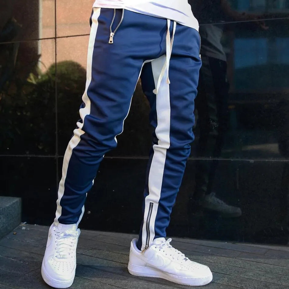 Mens Joggers Casual Pants Fitness Men Sportswear Tracksuit Bottoms Skinny Sweatpants Trousers - Free Shipping - aurelia-clothing-8955