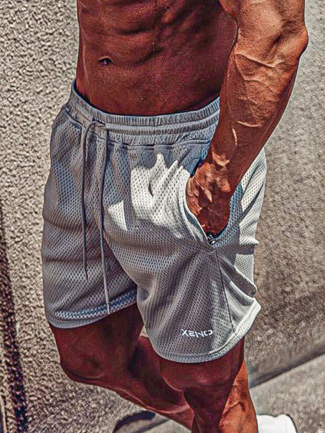 Mens Plus Size Drawstring Breathable Shorts - Free Shipping - aurelia-clothing-8955