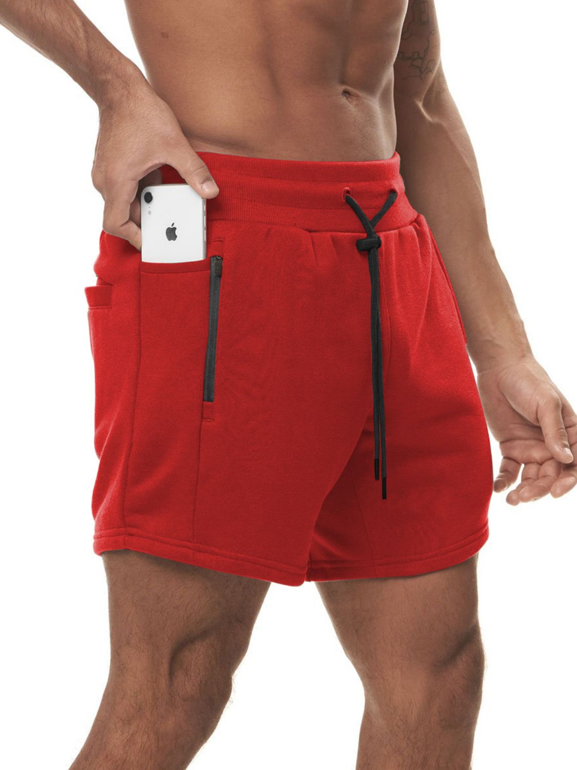 Mens Plus Size Drawstring High Waist Active Shorts - Free Shipping - aurelia-clothing-8955