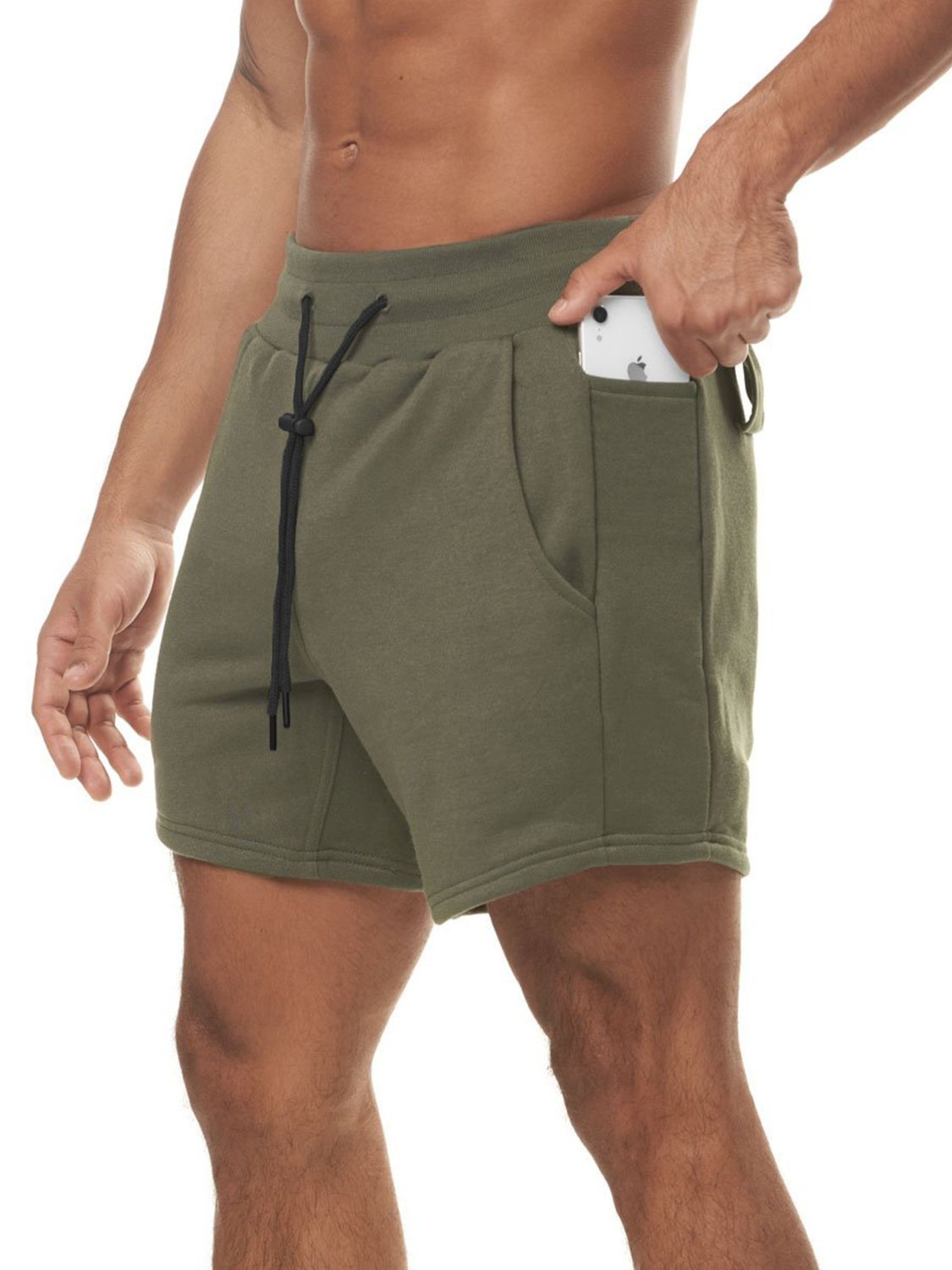 Mens Plus Size Drawstring High Waist Active Shorts - Free Shipping - aurelia-clothing-8955
