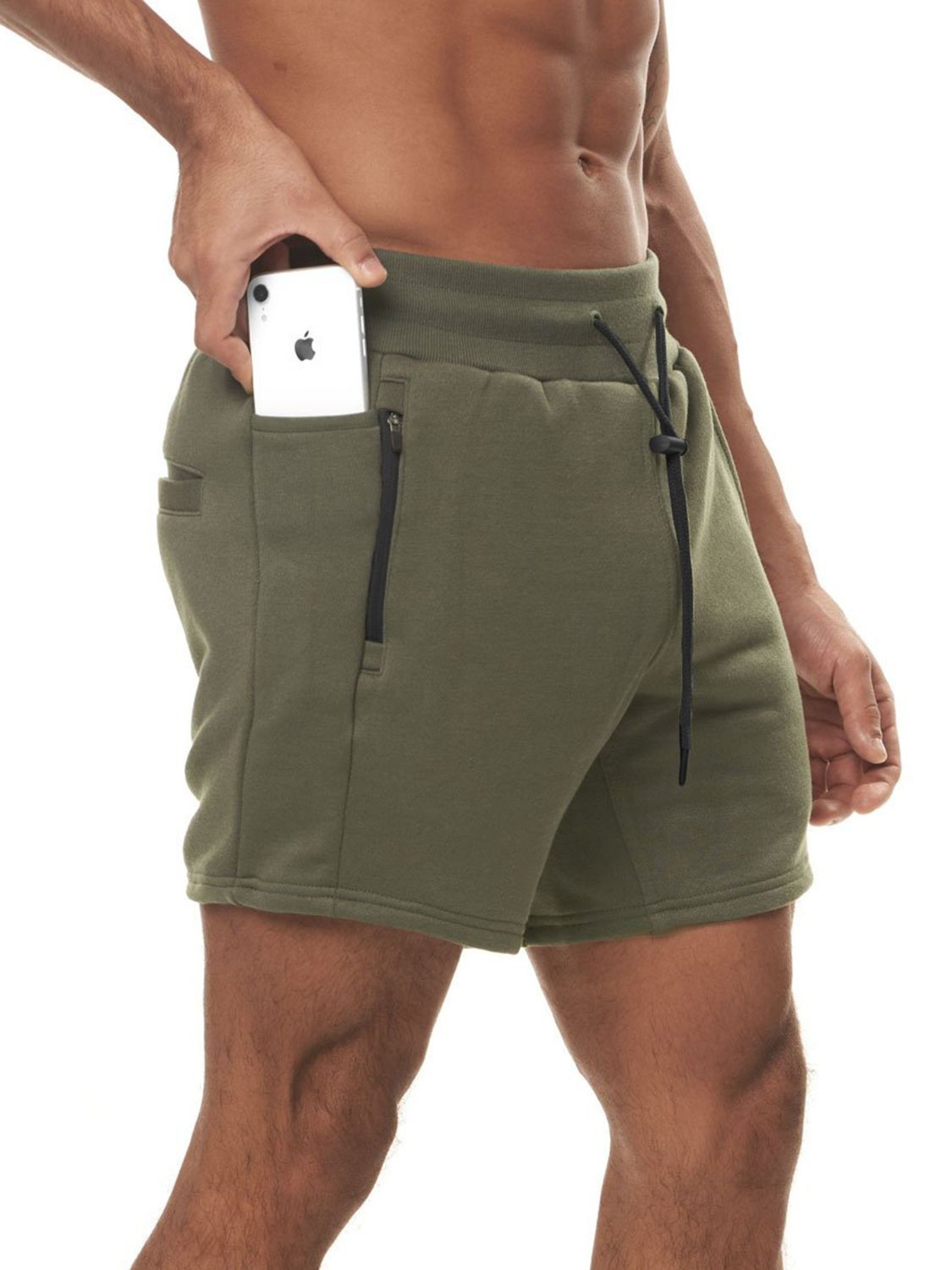 Mens Plus Size Drawstring High Waist Active Shorts - Free Shipping - aurelia-clothing-8955