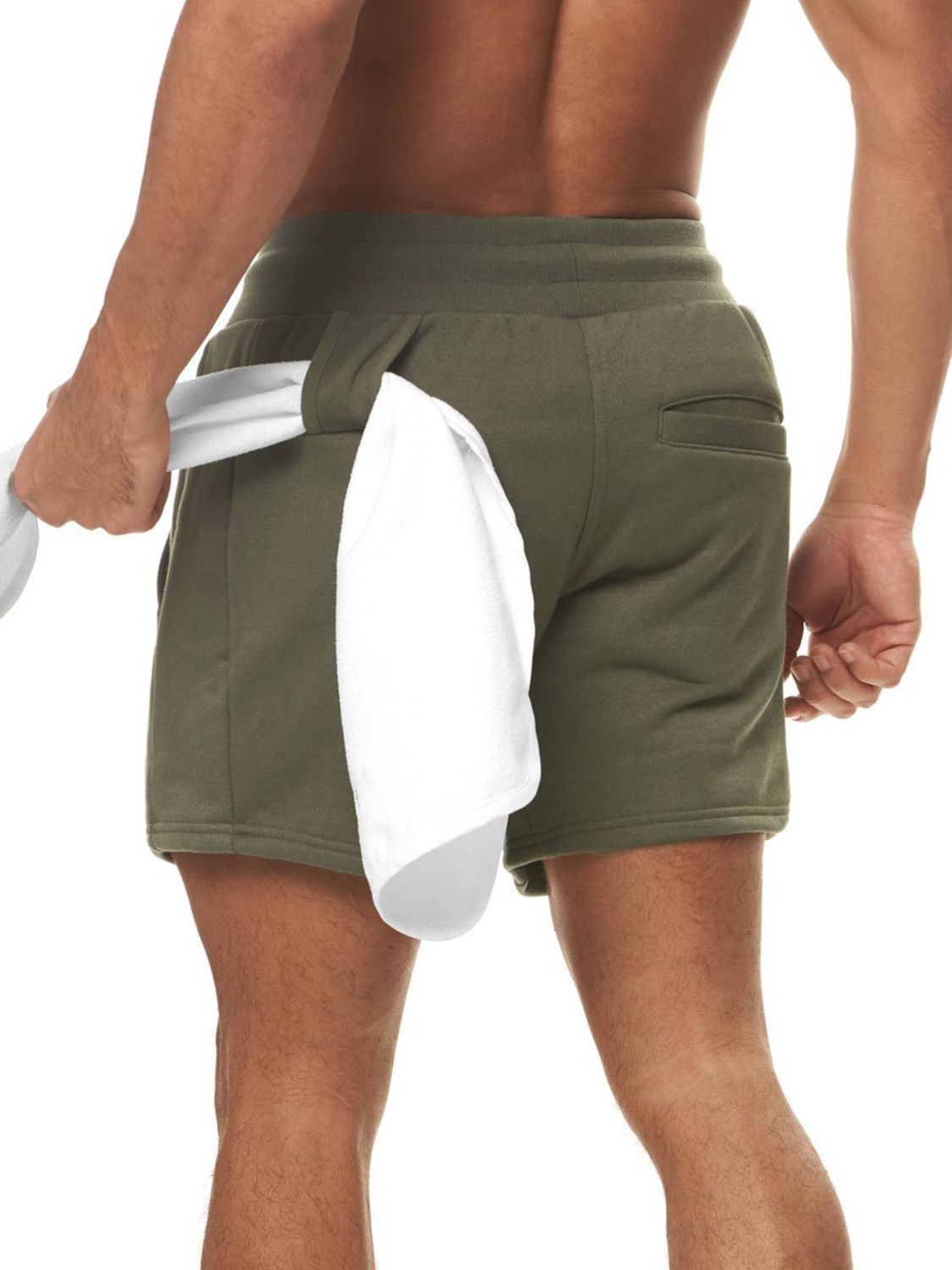 Mens Plus Size Drawstring High Waist Active Shorts - Free Shipping - aurelia-clothing-8955
