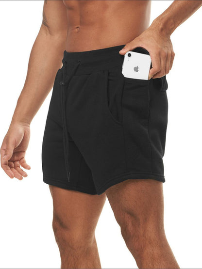 Mens Plus Size Drawstring High Waist Active Shorts - Free Shipping - aurelia-clothing-8955