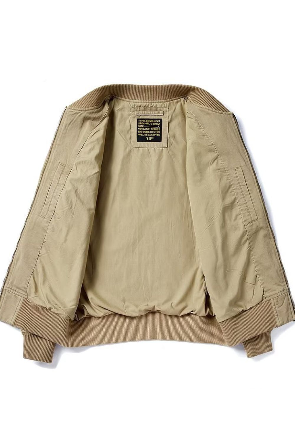 Mens Plus Size Zip Up Baseball Collar Bomber Jacket - aurelia-clothing-8955