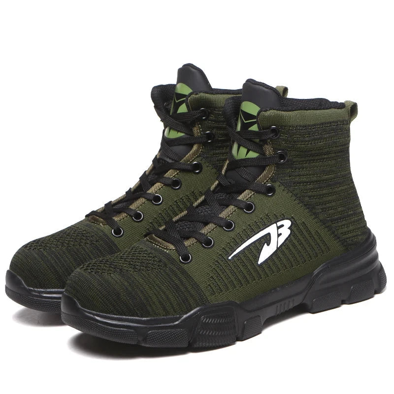 Men‘s Safety Shoes Steel Toe Work Boots Lightweight Puncture Proof Work Shoes Breathable Fashion Sneakers - Free Shipping - aurelia-clothing-8955