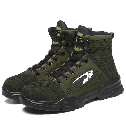 Men‘s Safety Shoes Steel Toe Work Boots Lightweight Puncture Proof Work Shoes Breathable Fashion Sneakers - Free Shipping - aurelia-clothing-8955