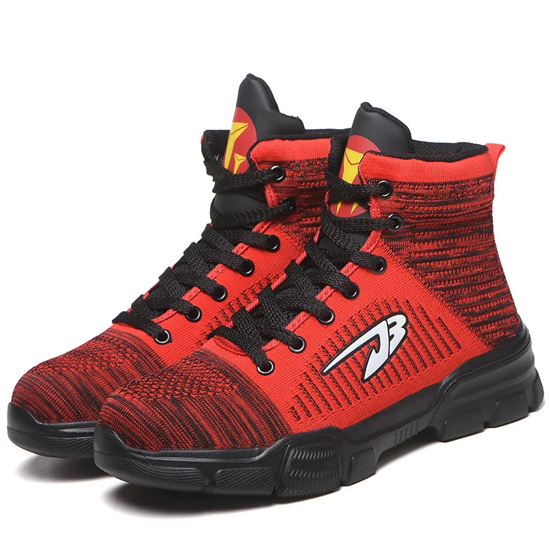 Men‘s Safety Shoes Steel Toe Work Boots Lightweight Puncture Proof Work Shoes Breathable Fashion Sneakers - Free Shipping - aurelia-clothing-8955
