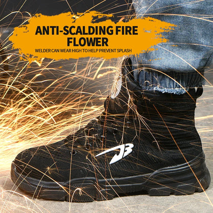 Men‘s Safety Shoes Steel Toe Work Boots Lightweight Puncture Proof Work Shoes Breathable Fashion Sneakers - Free Shipping - aurelia-clothing-8955