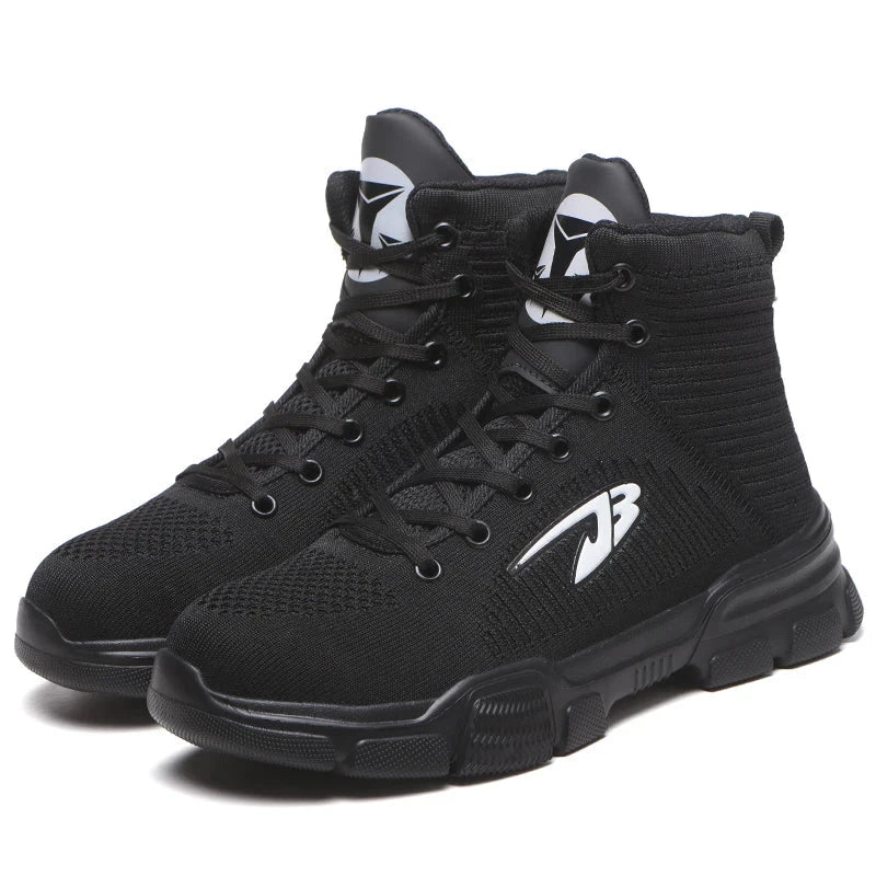 Men‘s Safety Shoes Steel Toe Work Boots Lightweight Puncture Proof Work Shoes Breathable Fashion Sneakers - Free Shipping - aurelia-clothing-8955